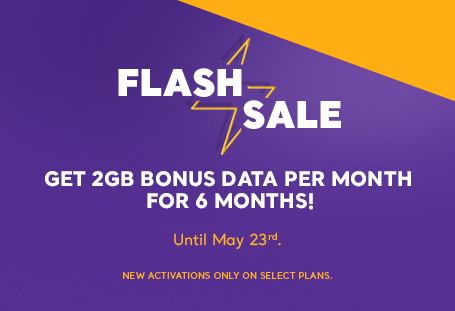 Get 2GB bonus data per month for 6 months on new activations until May 23rd