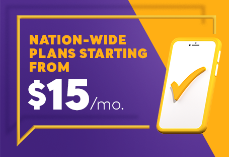 Nation-wide plans starting from $15/mo.